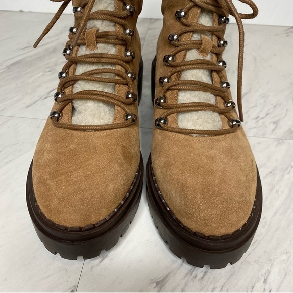 Marc Fisher Nairy Brown Suede Lace Up Hiking Bootie 9 1/2 M - Picture 12 of 16